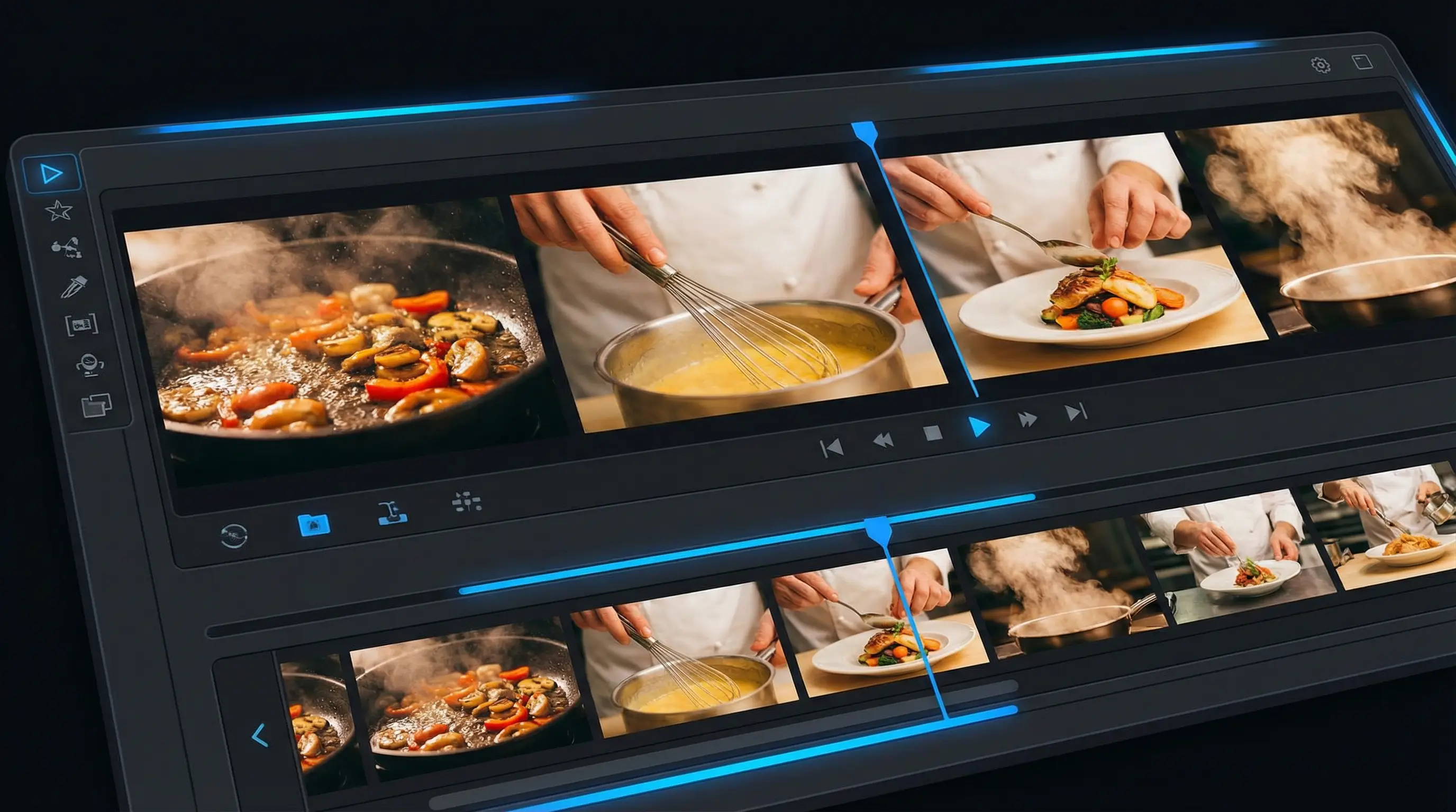 黄色仓库 美食短视频模板 - 暖色调滤镜